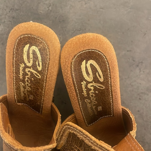 Sbicca Vintage Collection wooden platforms size 8 - Picture 2 of 7